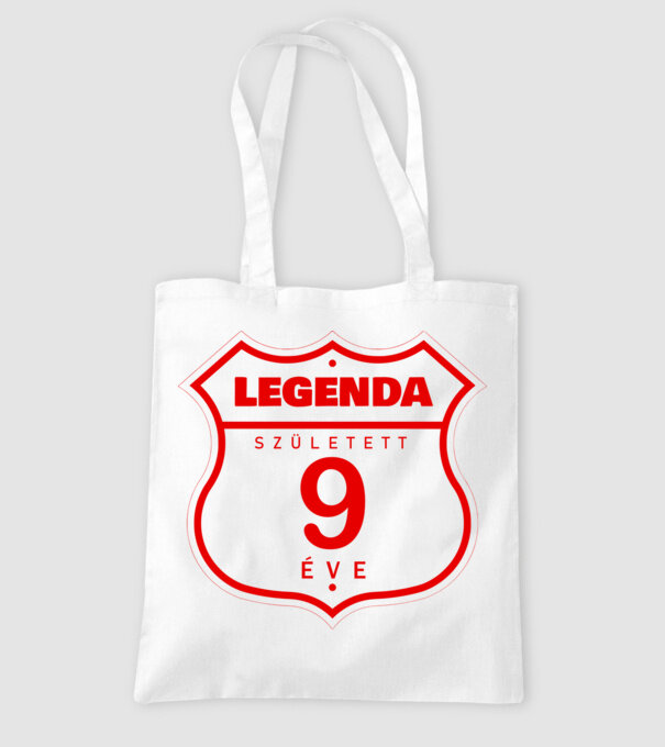Legenda született 9 éve színezhető minta fehér pólón