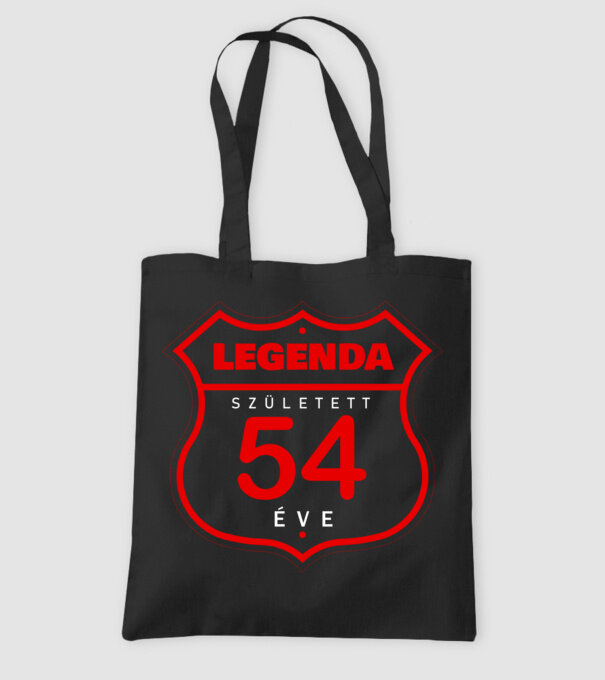 Legenda született 54 éve minta fekete pólón