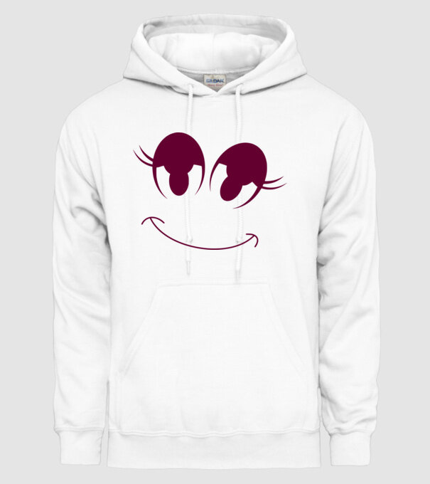 mosoly színezhető emoji smile minta fehér pólón