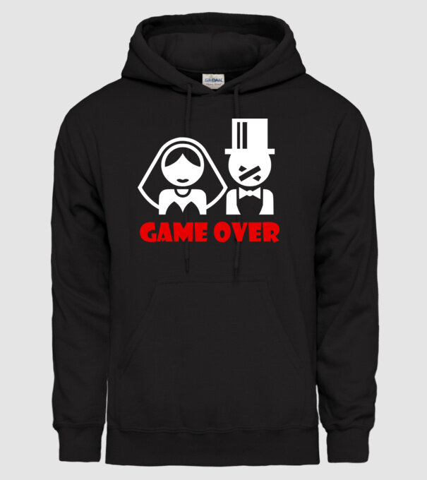 Game over színezhető minta fekete pólón
