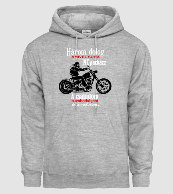 Motoros ne packázz színezhető minta szürke pólón