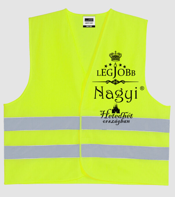 A legjobb nagyi Hetedhét minta neonsárga pólón