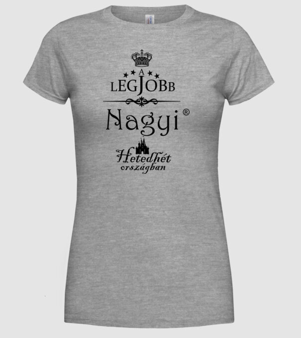 A legjobb nagyi Hetedhét minta szürke pólón