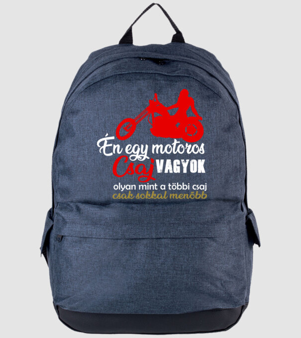 Motoros csaj színezhető minta farmerkék pólón