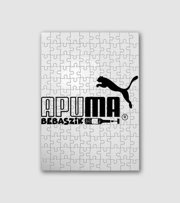 Apuma bebaszik színezhető minta fehér pólón