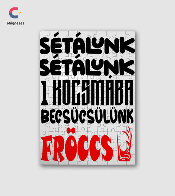 Sétálunk sétálunk egy kocsmába becsücsülünk fröccs minta fehér pólón