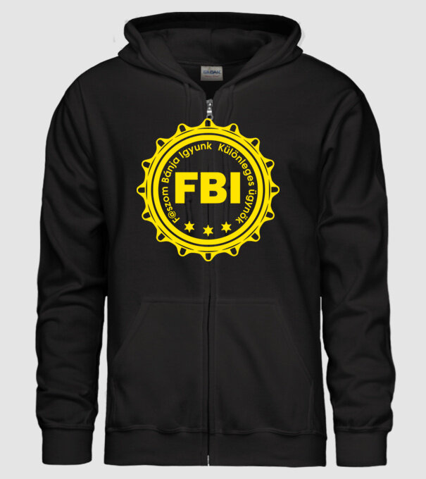 Színezhető felirat FBI Faszom Bánja Igyunk minta fekete pólón