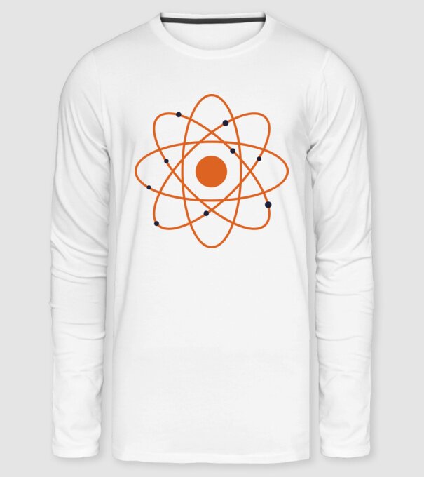 Atom jel minta fehér pólón