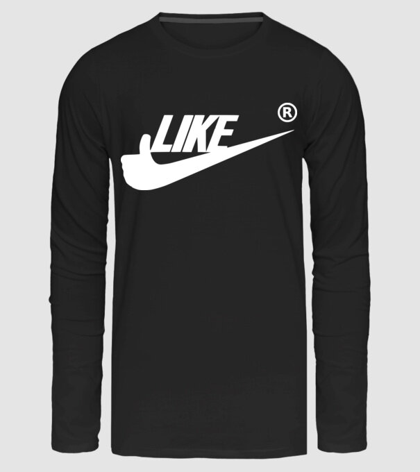 színezhető Nike Like minta fekete pólón