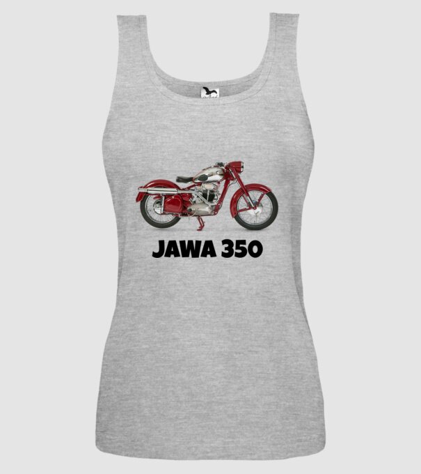 Jawa 350 szerkesztőben színezhető felirat minta szürke pólón