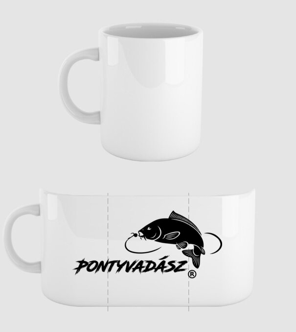 Színezhető Puma pontyvadász minta fehér pólón