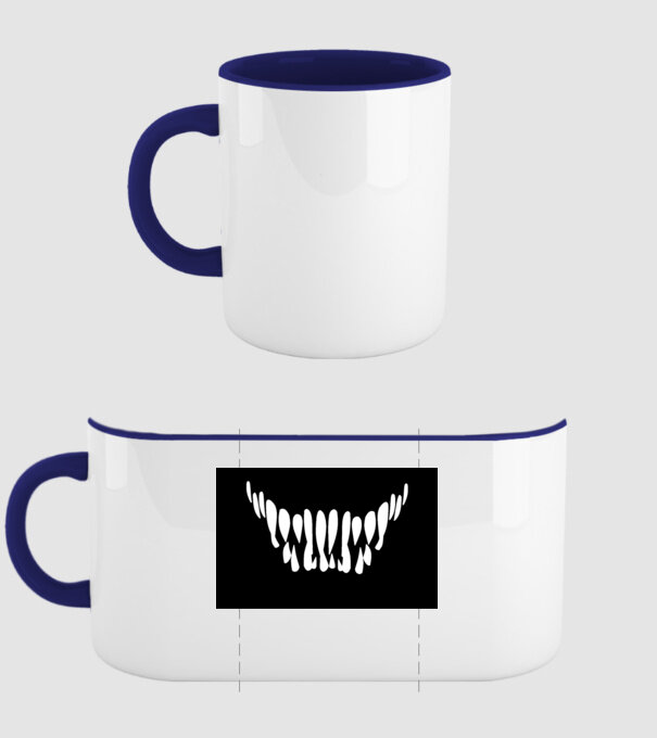 Venom szájmaszk minta sötétkék pólón