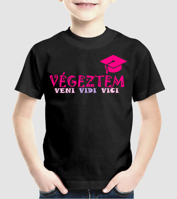 színezhető felirat jöttem láttam győztem végeztem minta fekete pólón