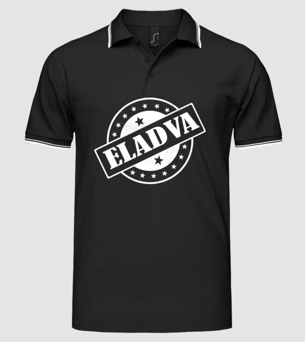 Színezhető felirat eladva sold out minta fekete pólón