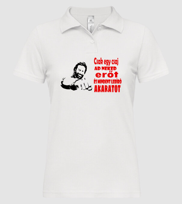 Bud Spencer puffin minta fehér pólón