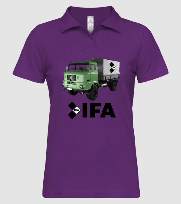 IFA teherautó színezhető IFA logóval minta menta pólón