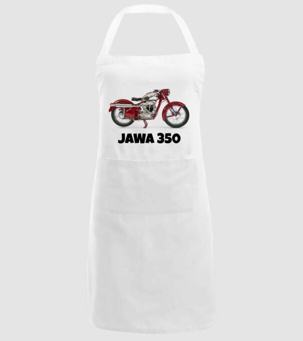 Jawa 350 szerkesztőben színezhető felirat minta fehér pólón