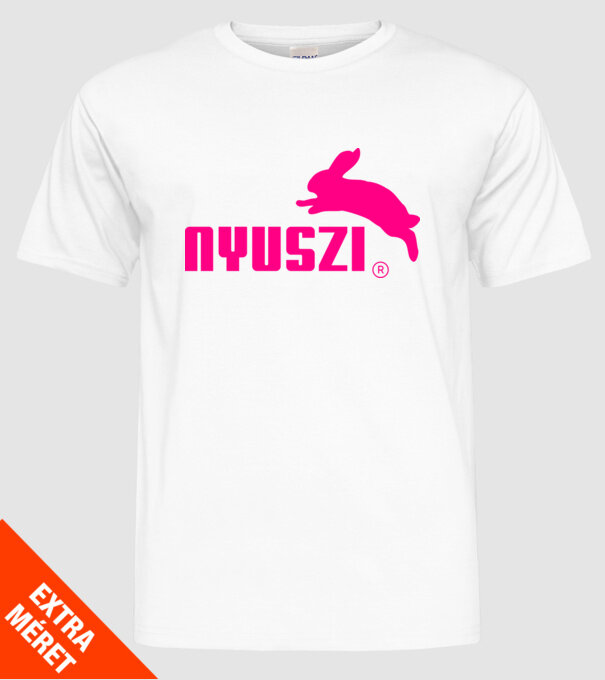 színezhető ugró nyuszi minta fehér pólón