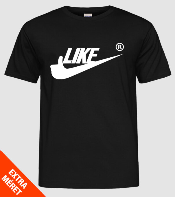 színezhető Nike Like minta fekete pólón