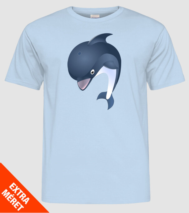 Delfin minta világoskék pólón