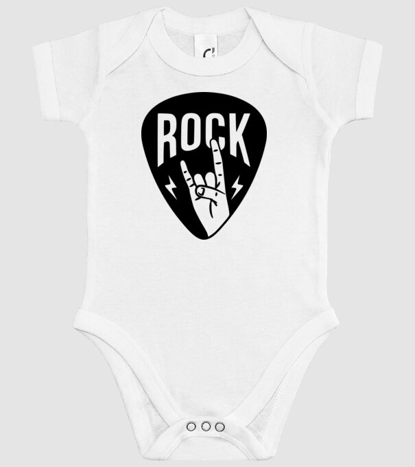színezhető rock gitár minta fehér pólón