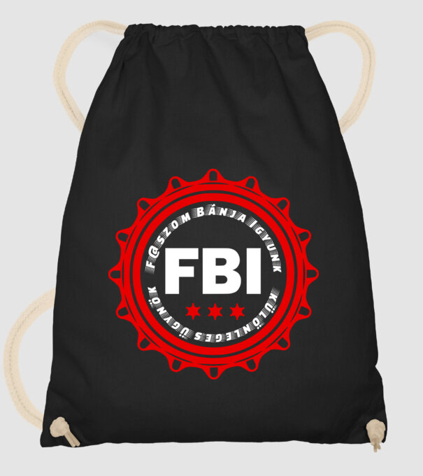 Színezhető felirat FBI Faszom Bánja Igyunk minta fekete pólón