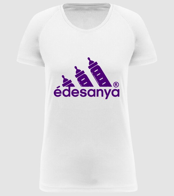 Adidas édesanya szerkesztőben színezhető jel és felirat minta fehér pólón