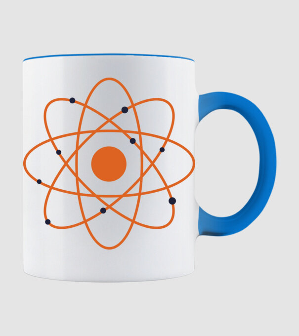 Atom jel minta világoskék pólón