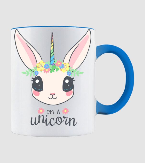 Unikornis  minta világoskék pólón