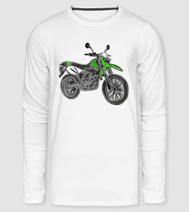 KLX 250 minta fehér pólón