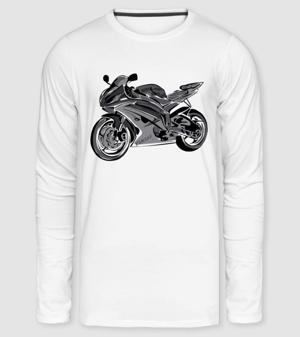 Yamaha YZF R6 minta fehér pólón