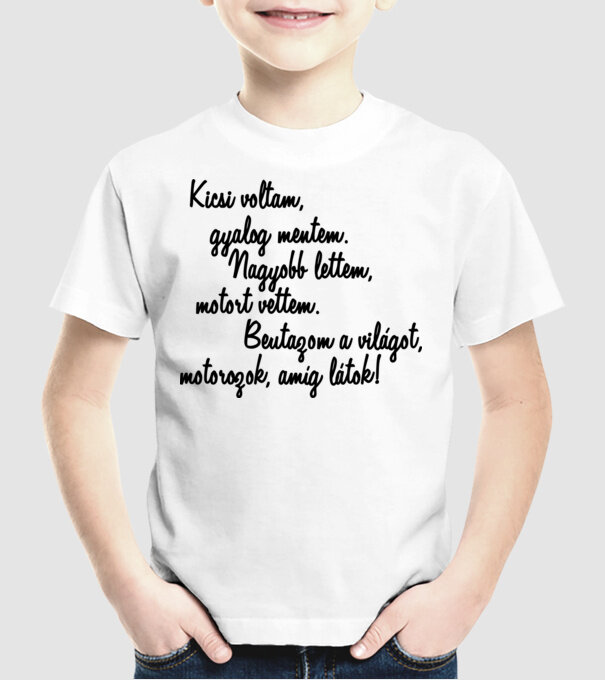 KICSI VOLTAM minta fehér pólón