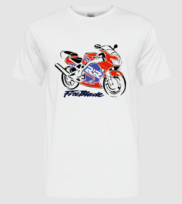 CBR FireBlade minta fehér pólón