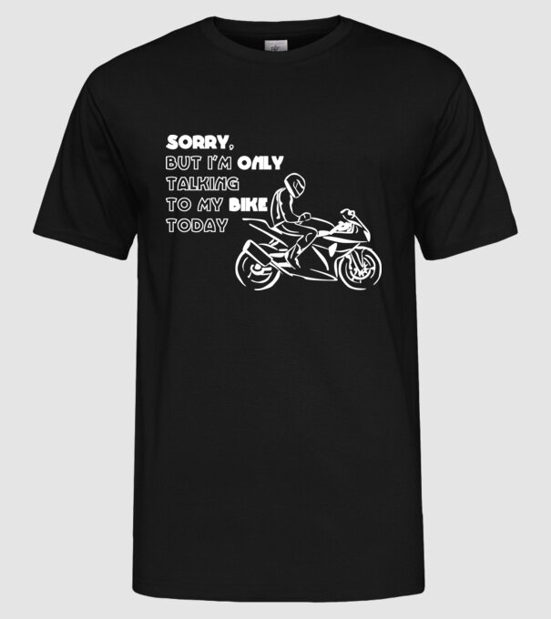 Only my bike minta fekete pólón