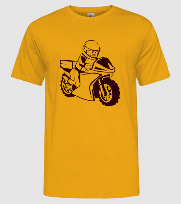 Lego motoros minta sárga pólón