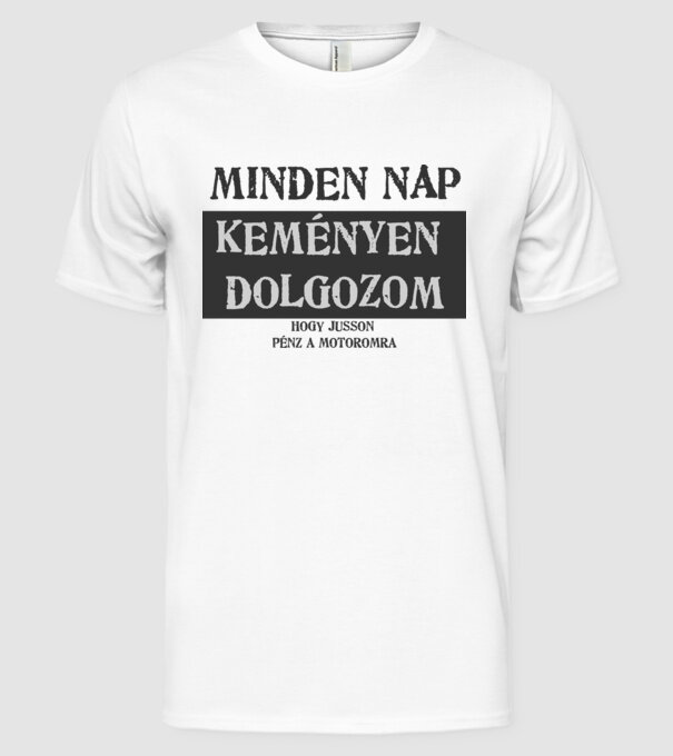 dolgozom minta fehér pólón