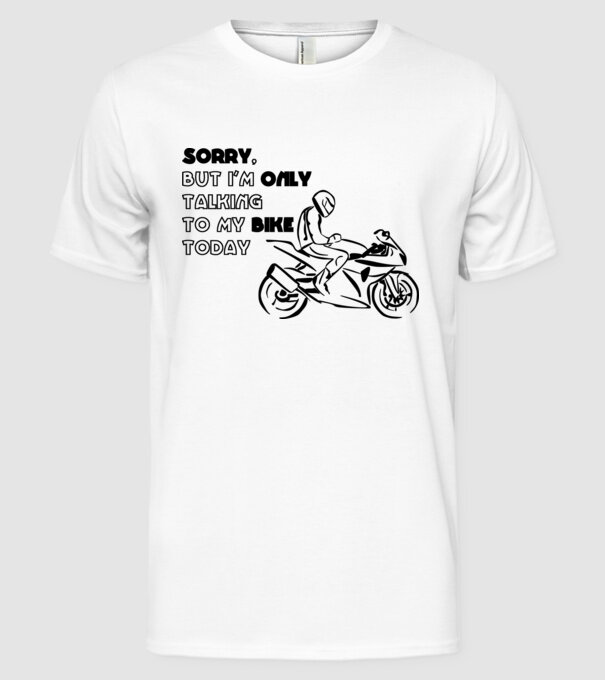 Only my bike minta fehér pólón