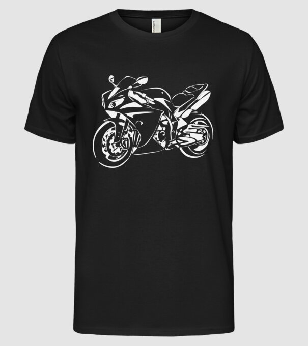 Yamaha YZF R1 minta fekete pólón