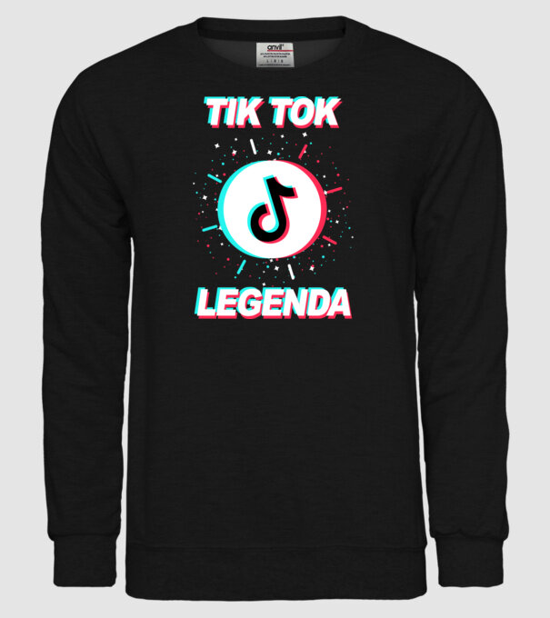 Tik tok legenda minta fekete pólón