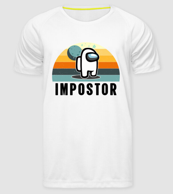 Retro Impostor minta fehér pólón