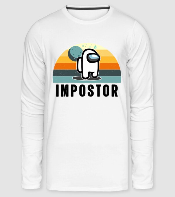 Retro Impostor minta fehér pólón