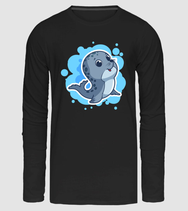 Sea Lion - Cuki Fóka minta fekete pólón