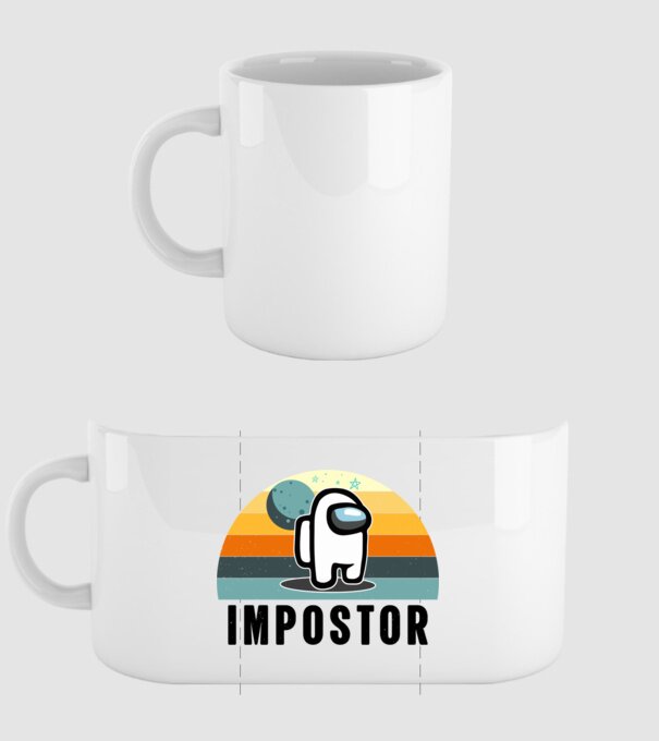 Retro Impostor minta fehér pólón