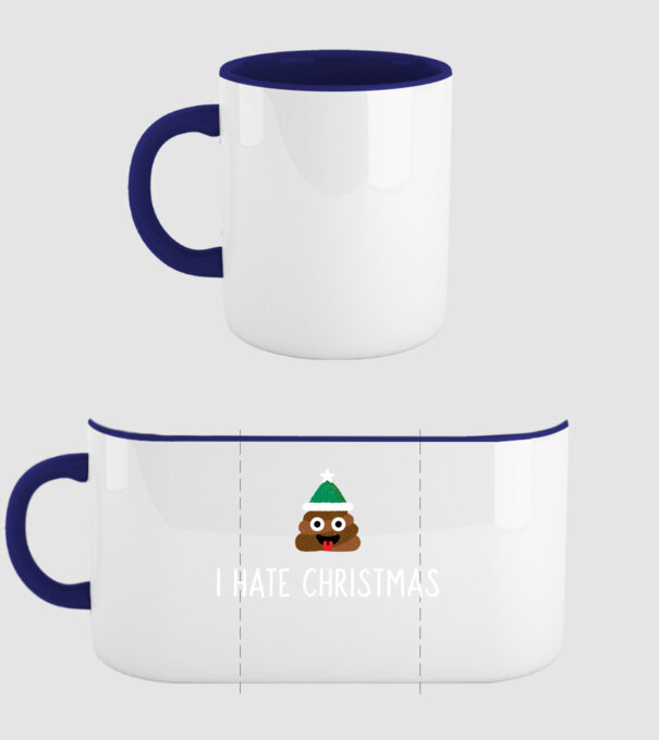 I hate christmas minta sötétkék pólón