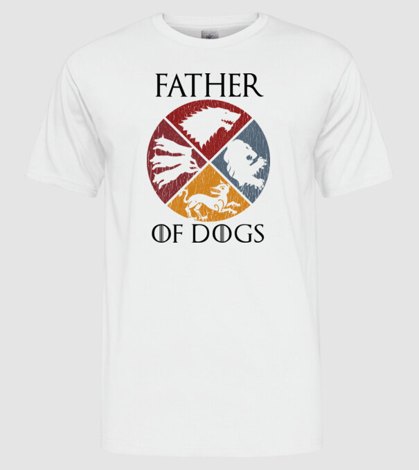 Father of Dogs minta fehér pólón