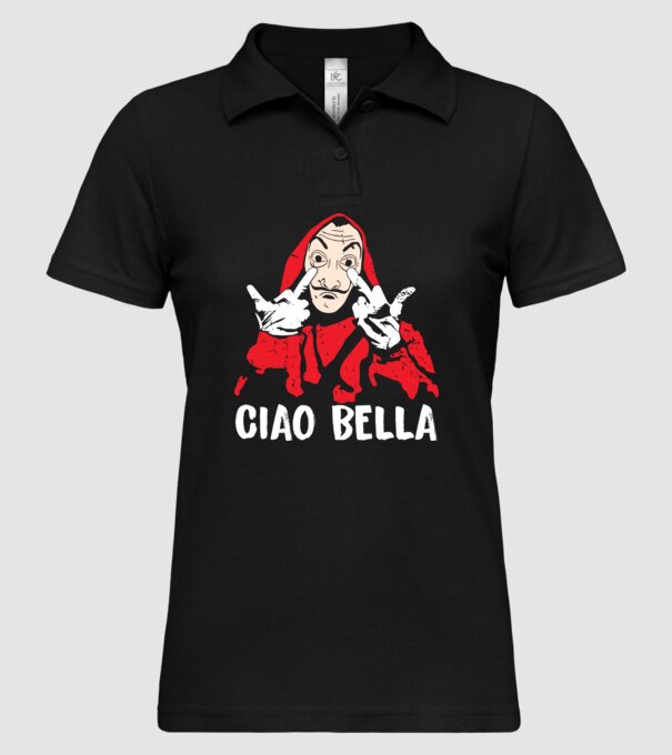 La Casa De Papel ciao bella minta fekete pólón