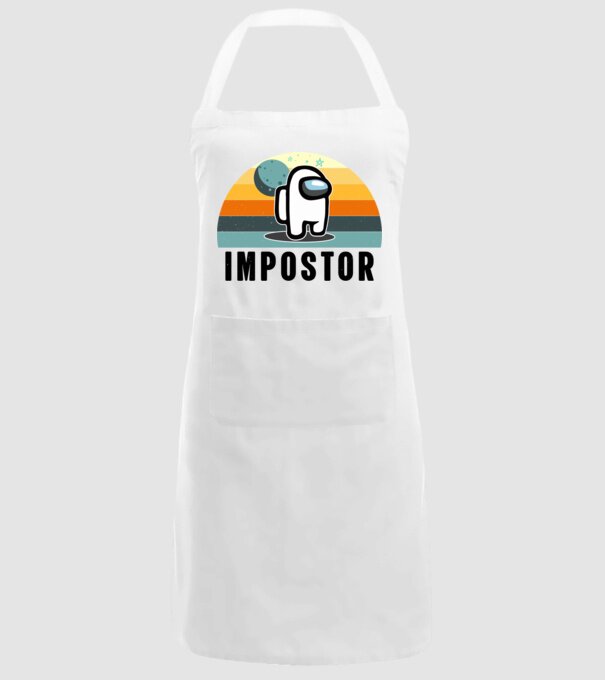 Retro Impostor minta fehér pólón