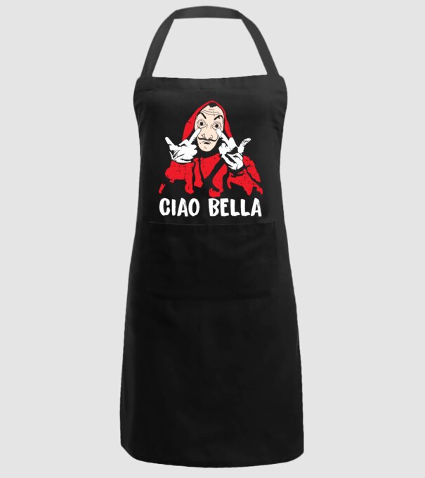 La Casa De Papel ciao bella minta fekete pólón