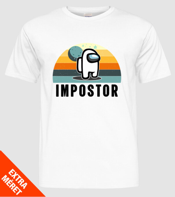 Retro Impostor minta fehér pólón