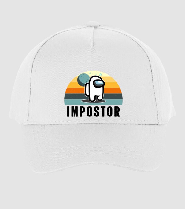 Retro Impostor minta fehér pólón